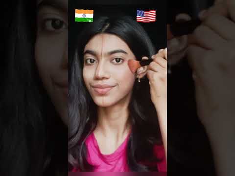 🇮🇳 indian V&S America 🇺🇸makeup look #Short #YouTubeshort #indianV&SAmericamakeuplook #trend #Syt