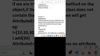 Python certification exam Question-118#shorts #shortsfeed #pythoncertification #shortsvideo #short