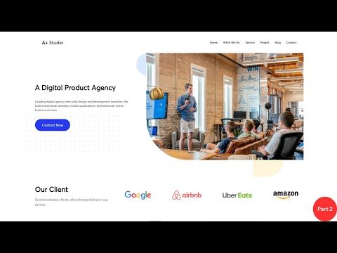 Build An Awesome landing page using HTML, Tailwind CSS and Javascript  || HERO SECTION || Part 2