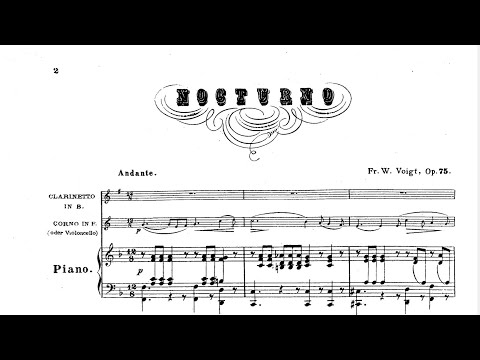 Nocturne Op.75 (Clarinet, cello and piano) - Wilhelm F. Voigt