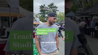 How much do you make? Asking people how much they earn in USA #shorts