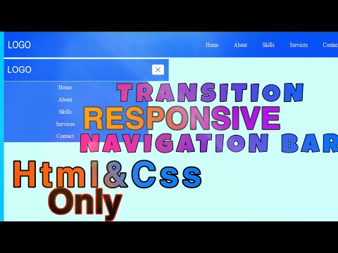 RESPONSIVE HTML CSS NAVIGATION BAR SIMPLE &ANIMATED(NAV BAR)#css #html #navbar #navigationbar