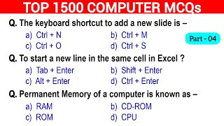 🔥1500 Computer Fundamentals MCQs – Part 4 | Crack Any Exam Easily!  