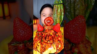 Chinese Eating Mukbang: (TA Chinese Food, 🥗Fat Meat, Pork Fat, Pork Belly, 🫕Noodles)🍜😊#asmr #shorts