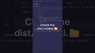 Convert Python to EXE in 60 Seconds! 📦⚡ #shorts #python #coding #software #everydaypython