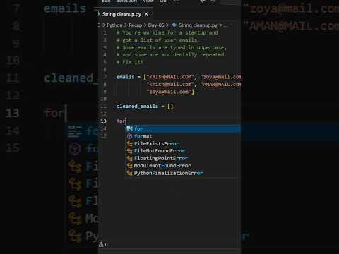 Python Recap Day-05🔥#codingjourney #python #ai #programming #productivity #coderzparadise