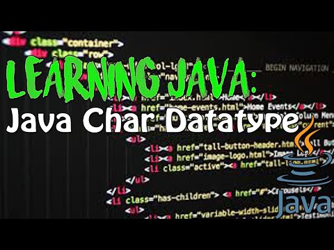 LEARNING JAVA: Char Datatype
