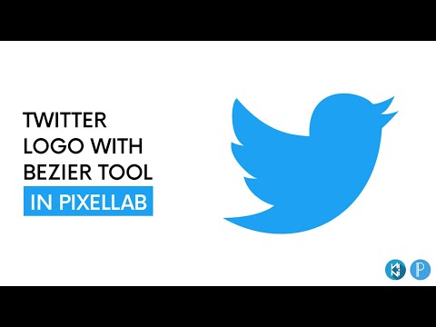 How to create Twitter Logo in PixelLab | Bezier tool | Graphic Design Tutorial