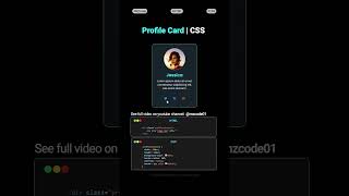 CSS Profile Card #coding #webdesign #css #shots