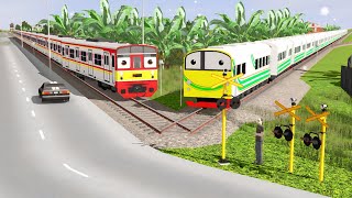 Perlintasan Kereta Api ‼️75 KERETA API PANJANG BERGANTIAN