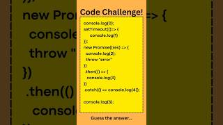 JavaScript Trick Question! (Promises & Timeout) #programminglanguage