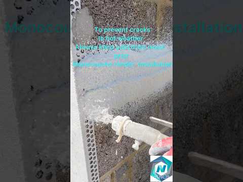 To prevent cracks In hot weather try to keep substrate moist priorMonocouche render installation.