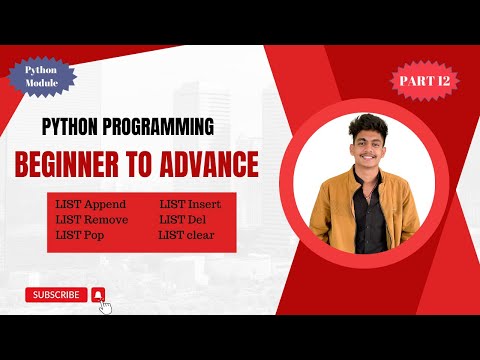 PYTHON LIST APPEND , REMOVE ,  POP ,  INSERT ,  DEL ,  CLEAR | Python Full Course #12