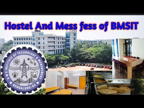 BMSIT Hostel and Mess food Fess and Review || 4 Sharing 2.5lakh 🤑🤑|| #BMSIT #comedk2024
