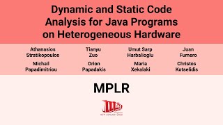 [MPLR'25] Dynamic and Static Code Analysis for Java Programs on Heterogeneous Hardware