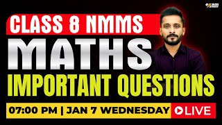 Class 8 NMMS 2026 | MATHS | MOST IMPORTANT QUESTIONS | EXAM WINNER