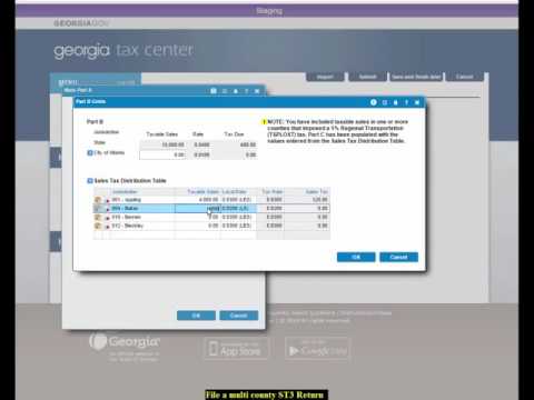 File a Georgia Multi County Sales Tax Return