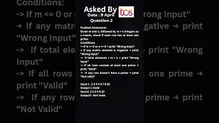 Tcs nqt coding question 9th April 2025 #tcs #tcsnqt2025