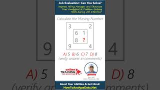 Job Evaluation: Can You Calculate the Missing Number?