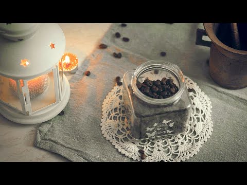 COFFEE ASMR ☕ coffee beans, mortar and pestle grinding, water sounds