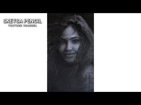 Menggambar cewek cantik habis kehujanan menggunakan pensil graphite part 3/akhir