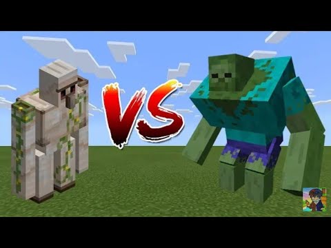 GOLEM DE FERRO vs. zombies e bruxa, no ringue no minicraft