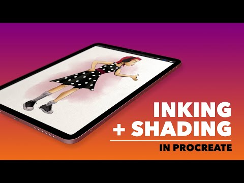 Inking and shading in Procreate - full process tutorial / draw along