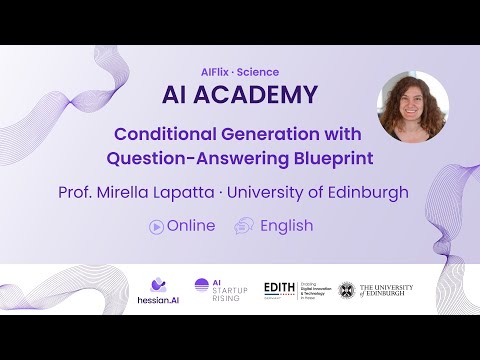 Conditional Generation with Question-Answering Blueprint with Prof. Mirella Lapata