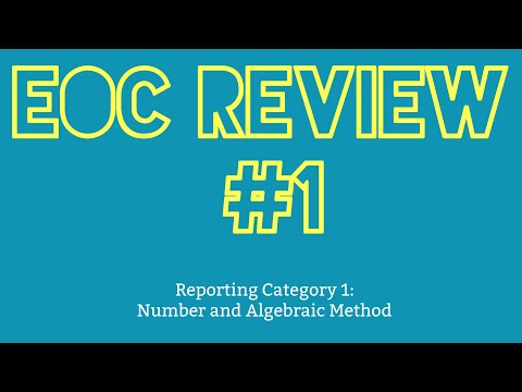 Algebra 1 EOC Review #1