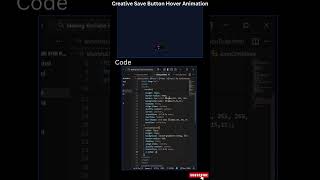 Creative Save Button Hover Animation | HTML CSS Button Design #animatedbutton #webdesign#htmlcss