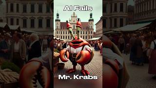 Epic Mr. Krabs Image Fails! Part 2 😂  AI Art Chaos #mrkrabs #fail #shorts