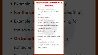 Prepositional Phrases in English with Examples | Learn Grammar & Daily Use English