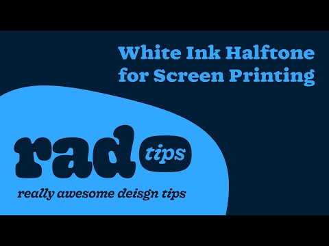 White Ink Halftone for Screen Printing in Photoshop