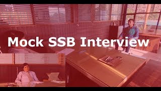 Mock SSB Interview by DR (CDR) S Prakash