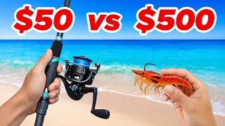 $50 vs $500 Saltwater Budget Fishing Challenge (Rod, Reel, Lures)