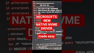 Microsoft new NVMe driver made easy
