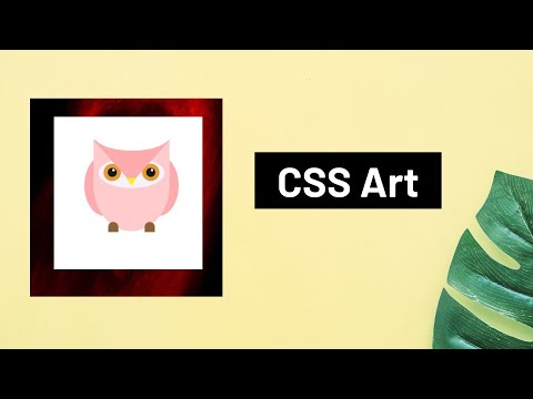 How to create a pink owl with CSS | CSS Art