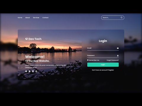 Login & Register Website | HTML, CSS & JS | Dev Tech