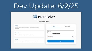 BrainDrive Dev Update 6-2-25 | Add Plugins Live!