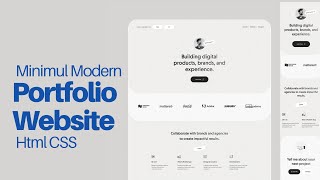 Responsive Portfolio Website design for beginners in HTML CSS only | Web Dev Course 2026