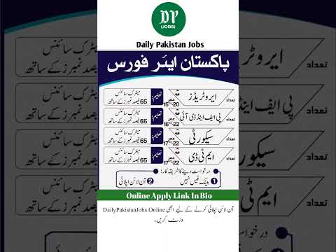 Join Pakistan Air Force 2025 – Latest PAF Jobs Announcement | Apply Online Now