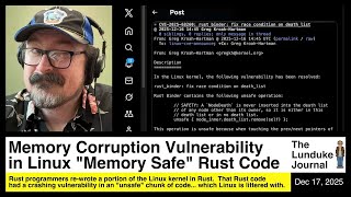 Memory Corruption Vulnerability in Linux "Memory Safe" Rust Code