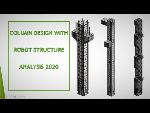 How to Analysis and designing column in robot structural analysis | concrete column design | REVIT3D