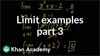 Limit examples (part 3) | Limits | Differential Calculus | Khan Academy