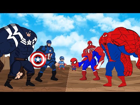 Evolution of SPIDER-MAN Family vs Evolution of CAPTAIN A Family : Who Will Win | SUPER HEROES MOVIE