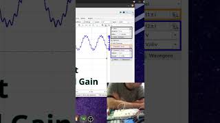 Showing coming mode and differential mode on one out put of a amplifier of 100 gain