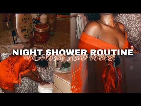 NIGHT TIME SHOWER ROUTINE🌙|RELAXING & SATISFYING✨dossier|shaving|exfoliating|feminine hygiene WOC🤎