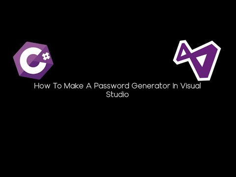 How to make a password generator in visual studio 2019