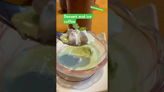 Delicious dessert and ice coffee #coffelovers #dessert #shortsvideo #coffeetime #subscribers