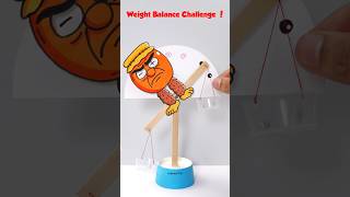 Weight Balance Challenge!! DIY Weight Scale ⚖️ Italian Brainrot Garamararam #challenge #shortsvideo